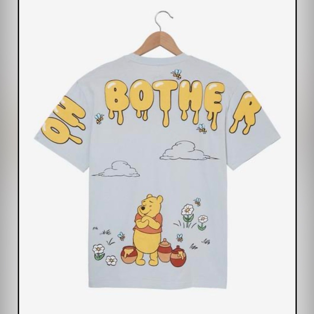 BOXLUNCH Winnie the Pooh Oh Brother light Blue Tee Shirt XL